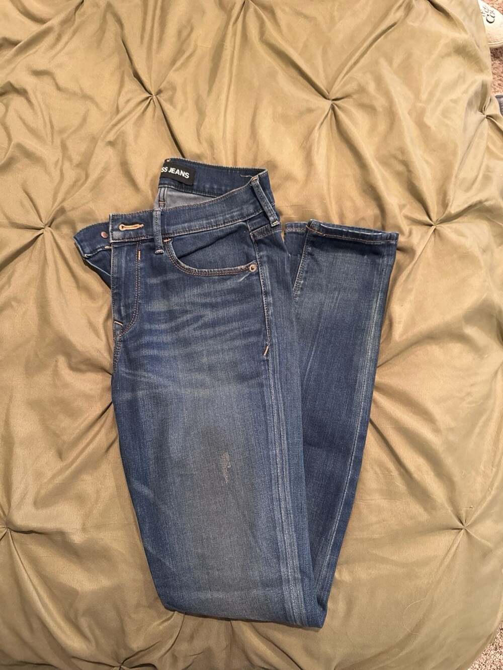 Express Mid Rise Legging Skinny Jeans Blue Denim Size 4R